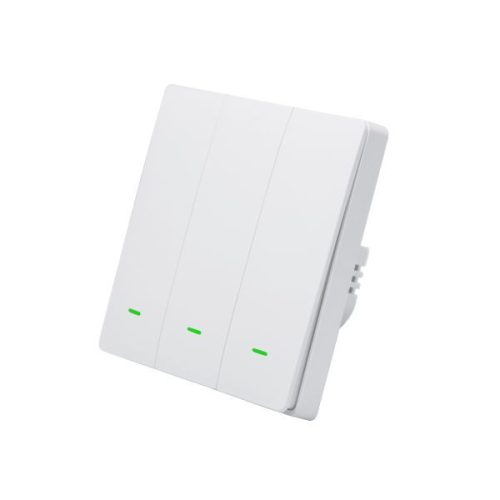 SmartWise B3W LN WiFi + RF, három gombos, eWeLink app-os okos villanykapcsoló