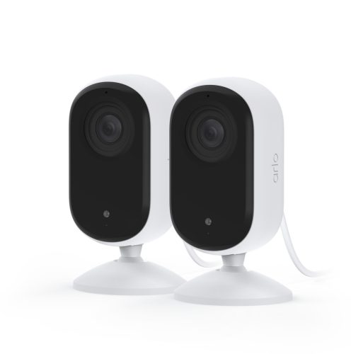 Arlo Essential (Gen.2) 2K beltéri biztonsági kamera, 2 db, fehér