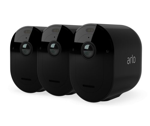 Arlo Pro 5 kültéri biztonsági kamera szett, 3 db kamera, fekete