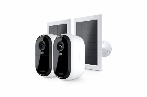 Arlo Essential (Gen.2) Bundle 2K kültéri biztonsági kamera készlet, 2 db kamera + 2 db napelem, fehér